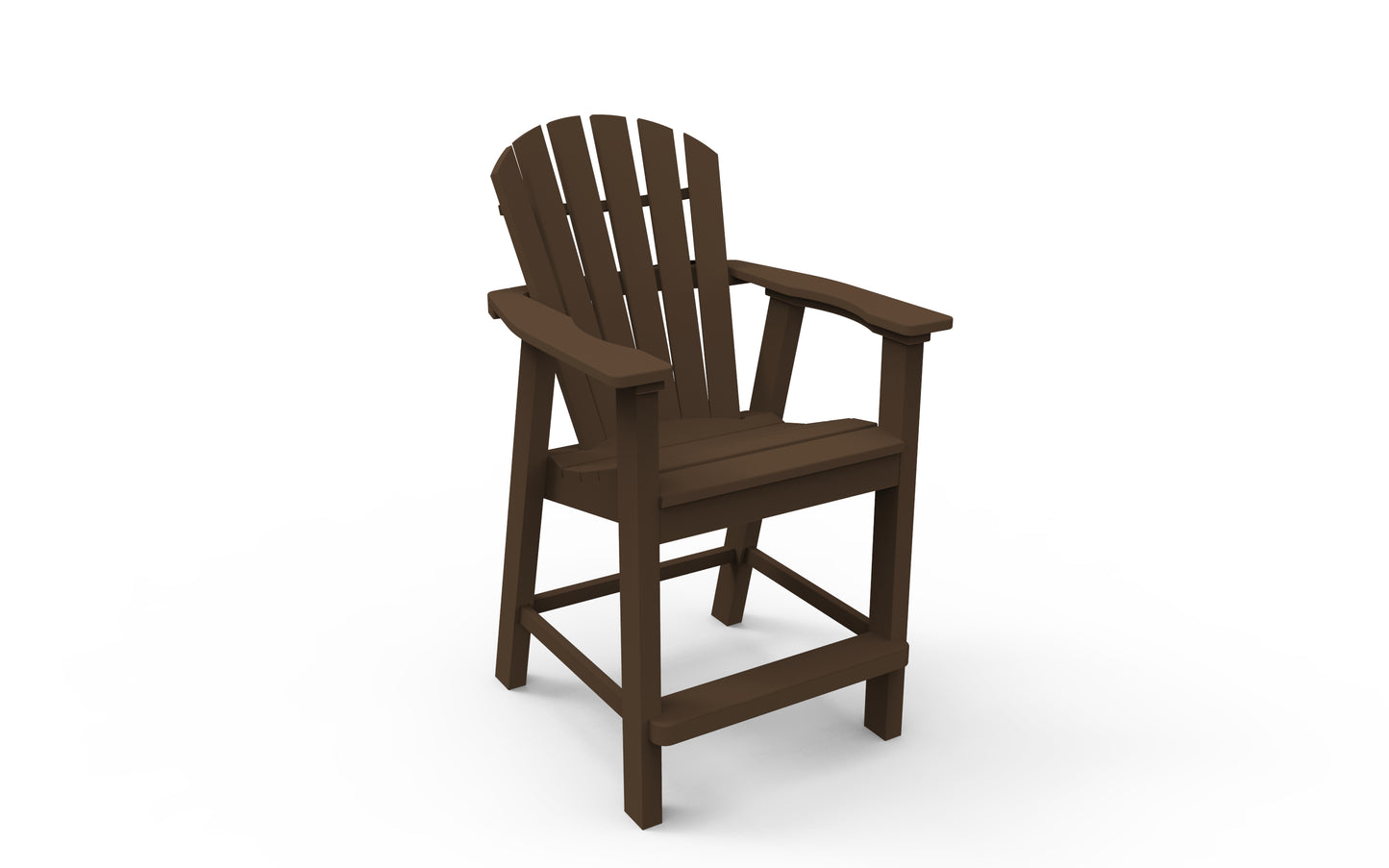 Seaside Casual Recycled Plastic Adirondack Shellback Balcony Chair (COUNTER HEIGHT) - LEAD TIME TO SHIP 4 TO 6 WEEKS
