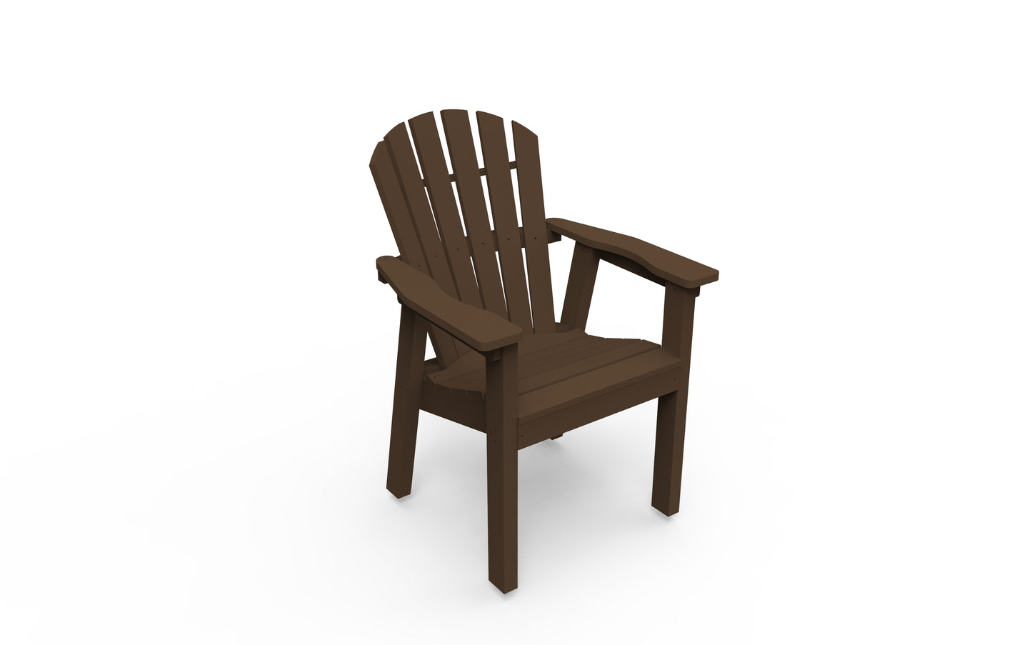 Seaside Casual Recycled Plastic Adirondack Shellback Dining Chair - LEAD TIME TO SHIP 4 TO 6 WEEKS