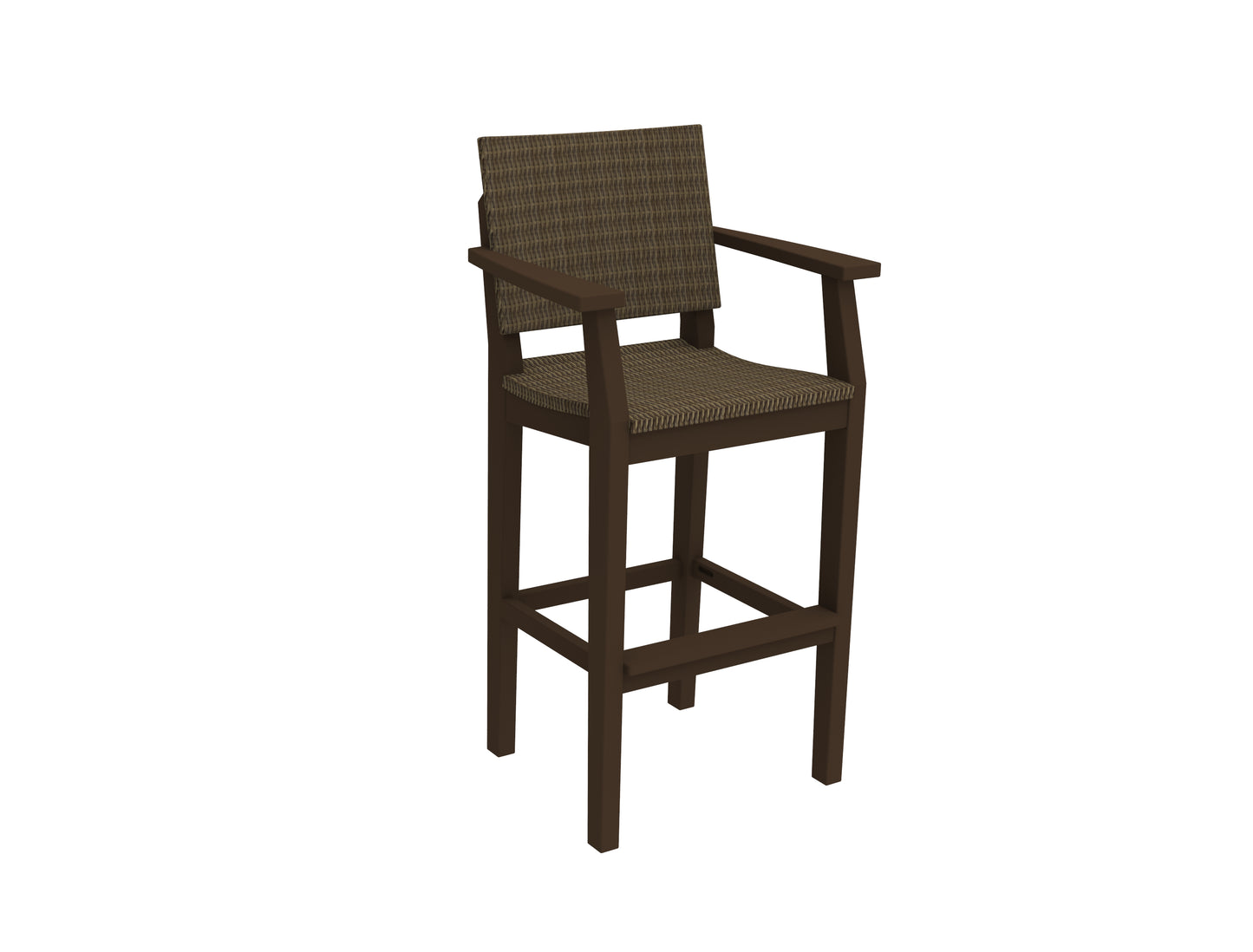 Seaside Casual Recycled Plastic MAD Bar Arm Chair (WOVEN) (BAR HEIGHT) - LEAD TIME TO SHIP 2 TO 4 WEEKS Regular price