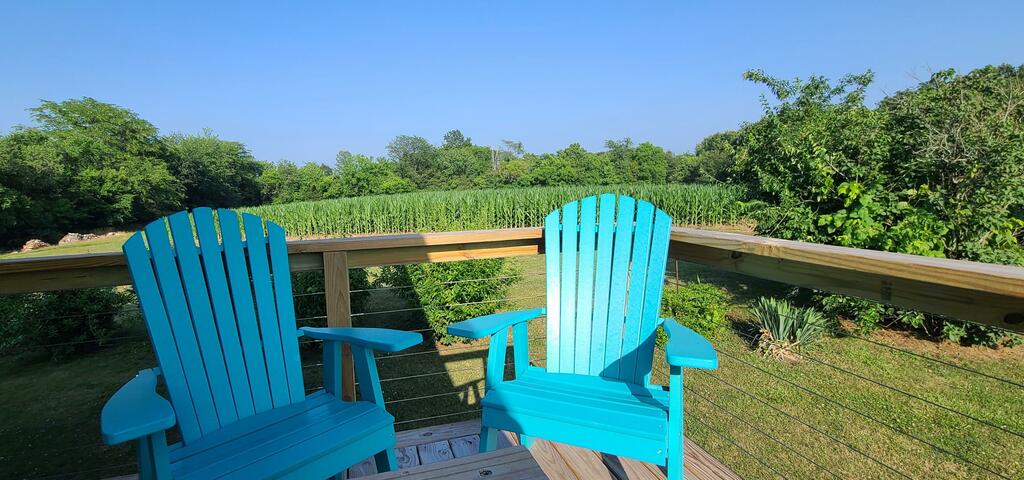 A&L Furniture Recycled Plastic Upright Adirondack Chair  Aruba blue