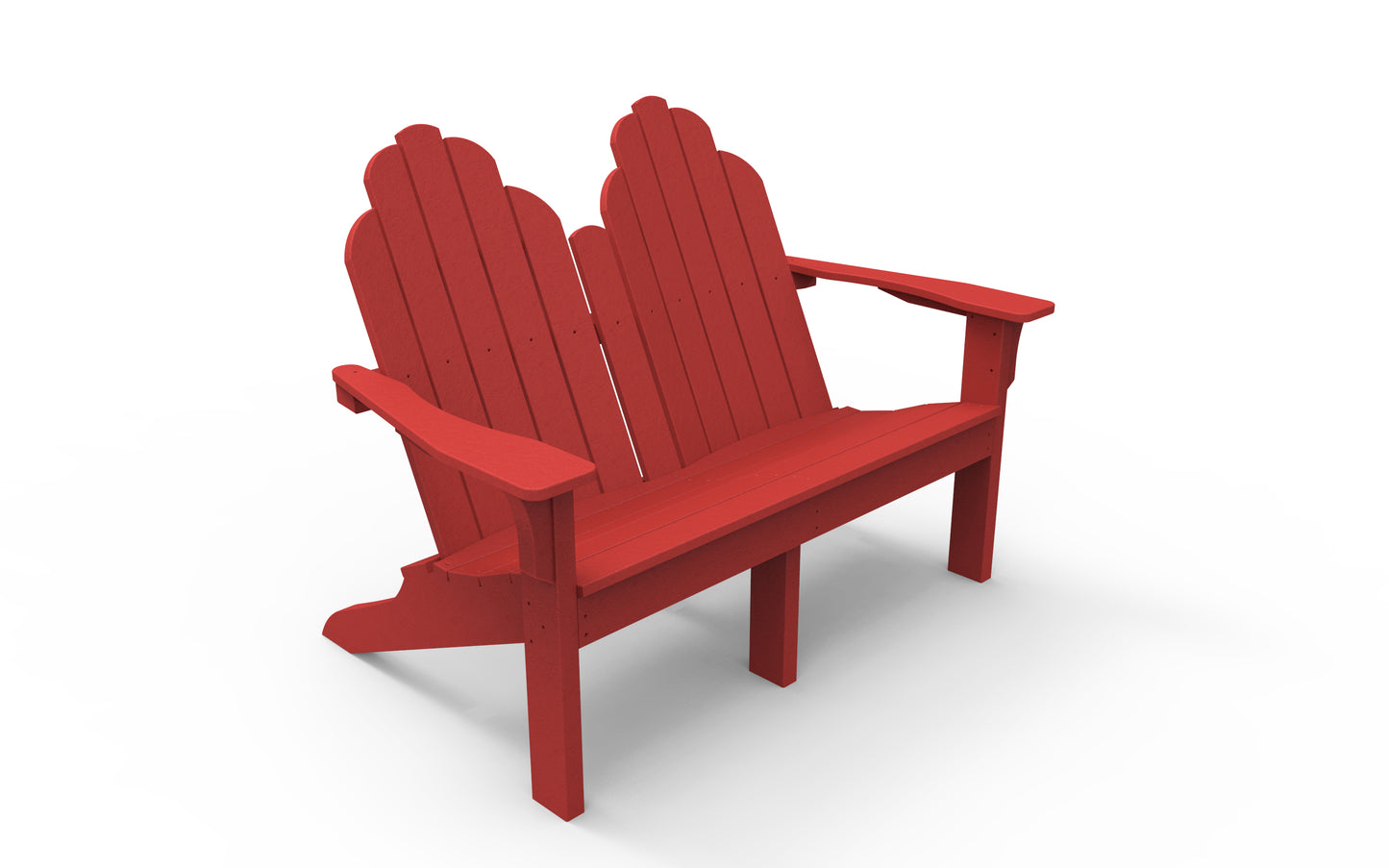 Seaside Casual Recycled Plastic Adirondack Classic Love Seat - LEAD TIME TO SHIP 2 TO 4 WEEKS