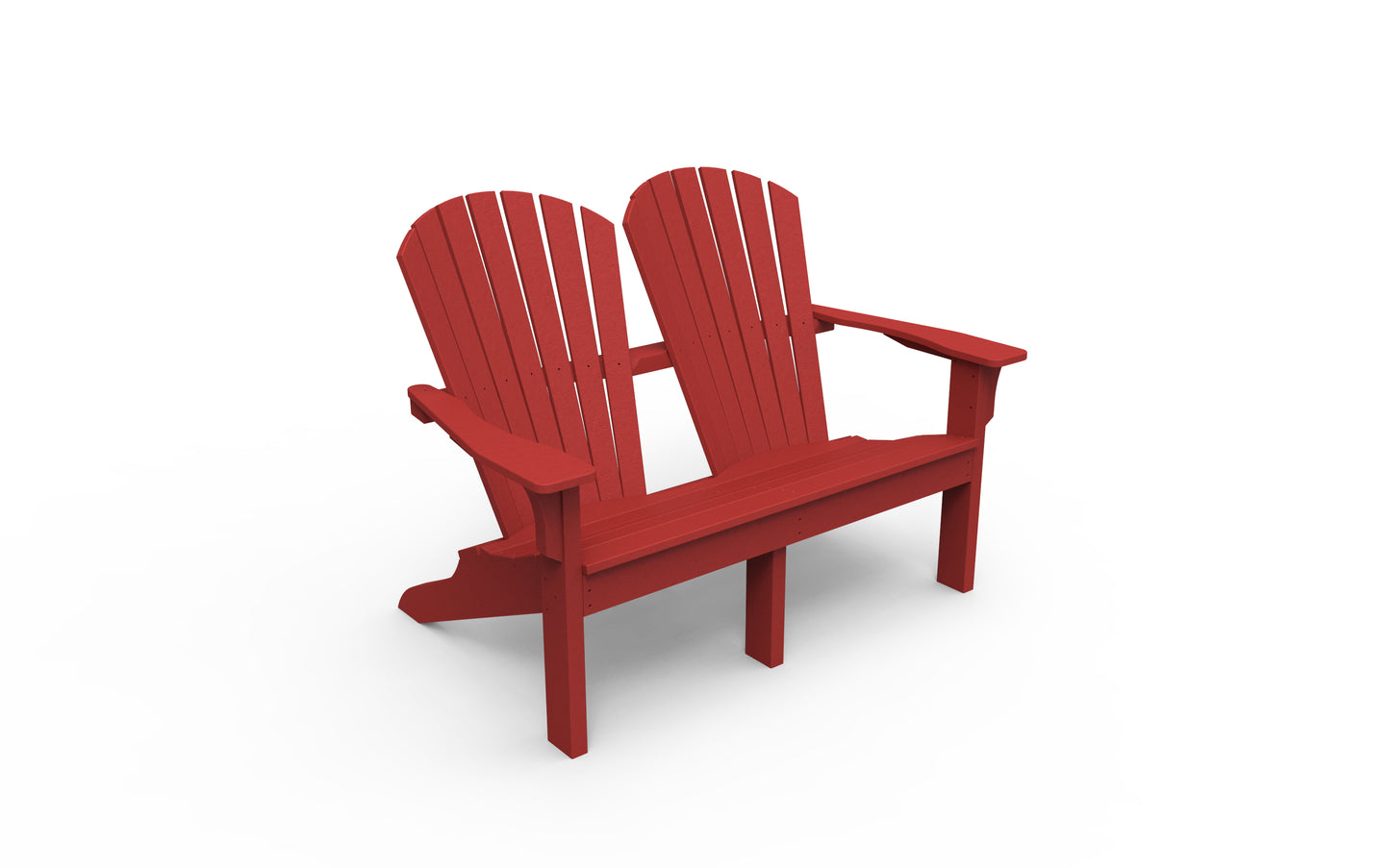 Seaside Casual Recycled Plastic Adirondack Shellback Love Seat - LEAD TIME TO SHIP 2 TO 4 WEEKS