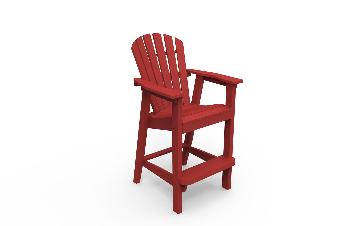 Seaside Casual Recycled Plastic Adirondack Shellback Bar Chair (BAR HEIGHT) - LEAD TIME TO SHIP 2 TO 4 WEEKS