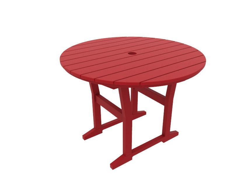Seaside Casual Recycled Plastic Coastline Cafe Round Dining Table - LEAD TIME TO SHIP 2 TO 4 WEEKS