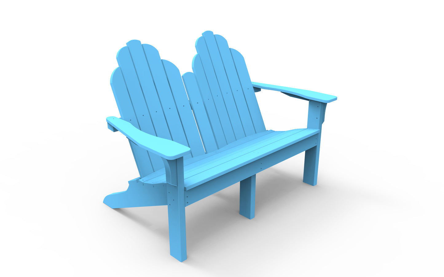 Seaside Casual Recycled Plastic Adirondack Classic Love Seat - LEAD TIME TO SHIP 2 TO 4 WEEKS