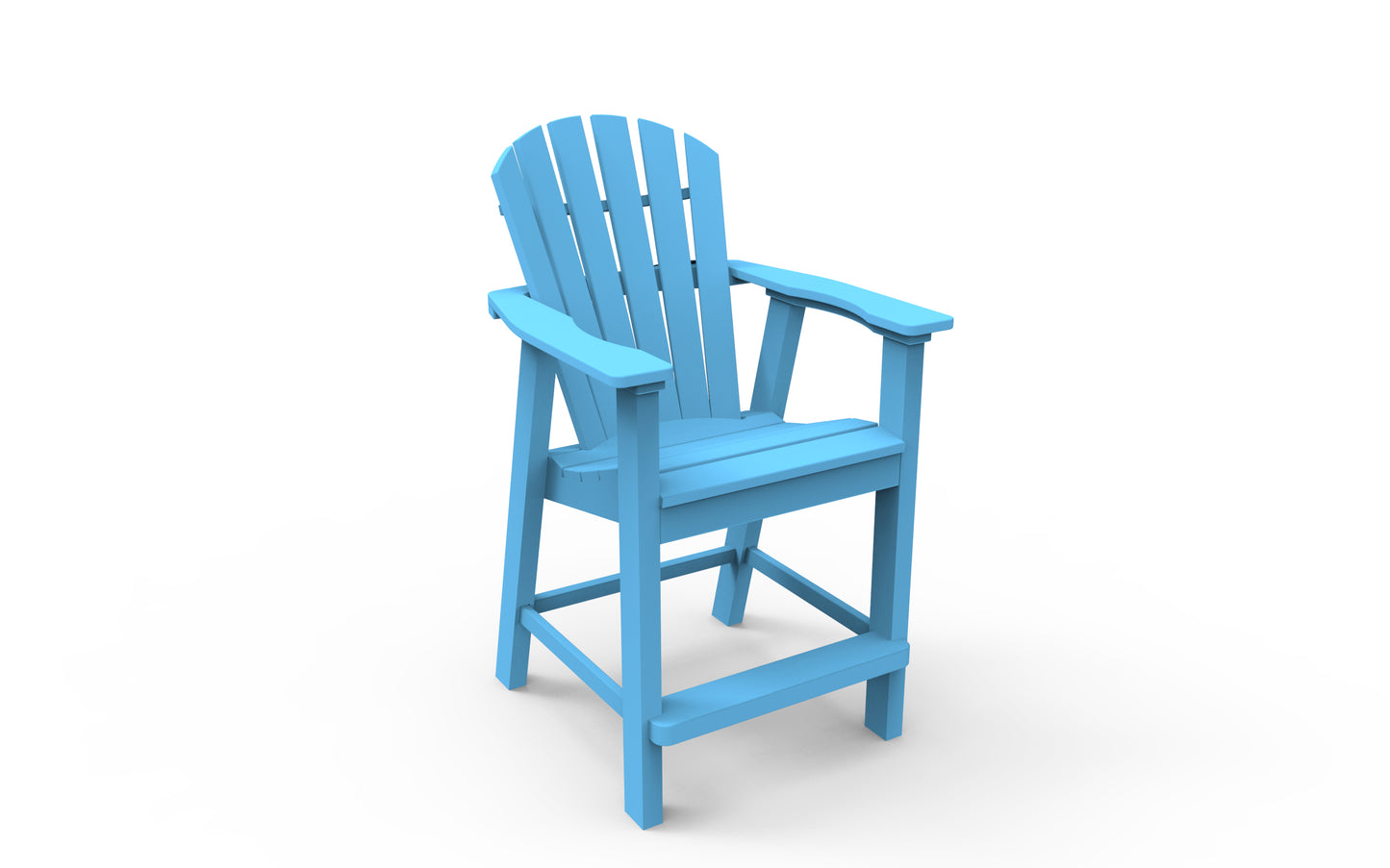 Seaside Casual Recycled Plastic Adirondack Shellback Balcony Chair (COUNTER HEIGHT) - LEAD TIME TO SHIP 4 TO 6 WEEKS