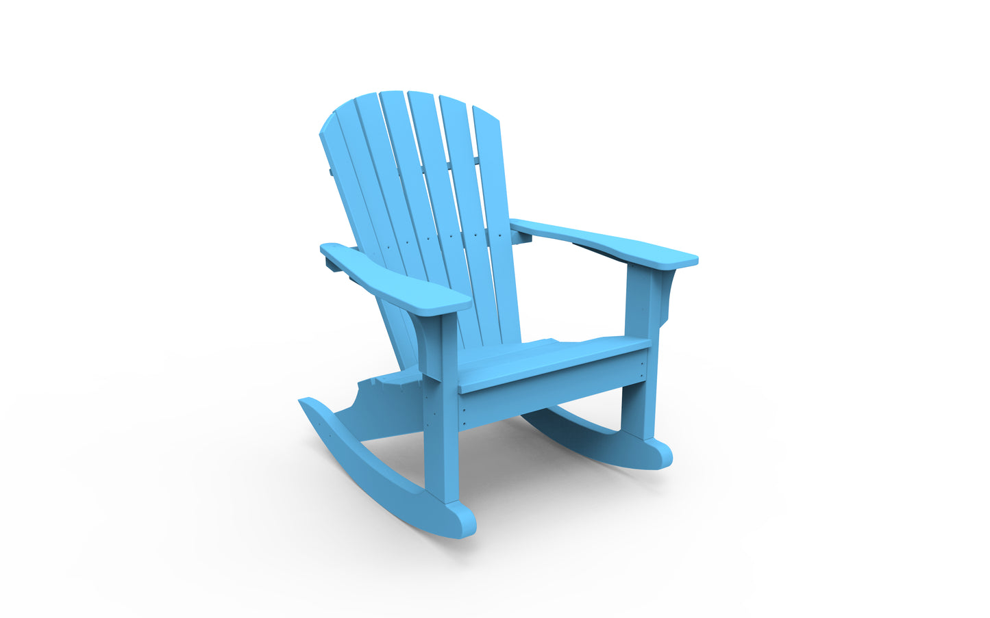 Seaside Casual Recycled Plastic Adirondack Shellback Rocking Chair - LEAD TIME TO SHIP 2 TO 4 WEEKS