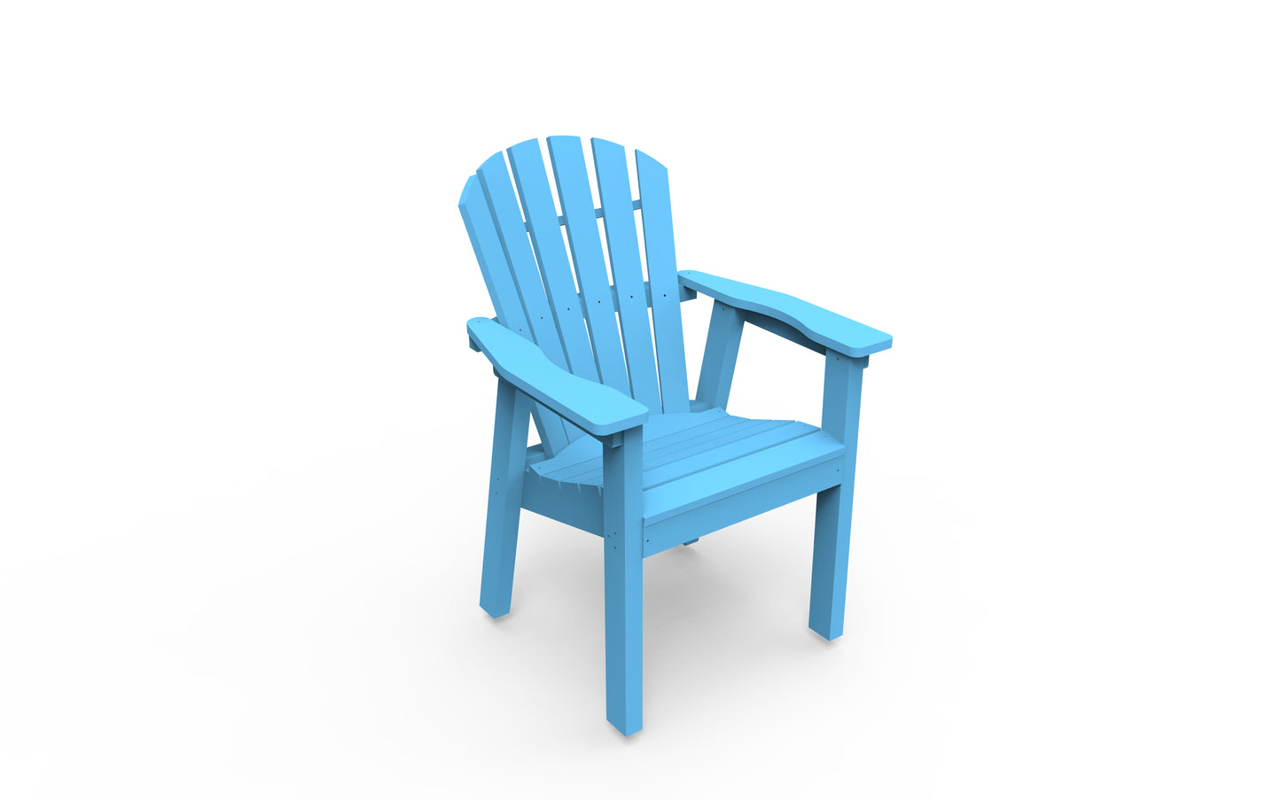 Seaside Casual Recycled Plastic Adirondack Shellback Dining Chair - LEAD TIME TO SHIP 4 TO 6 WEEKS