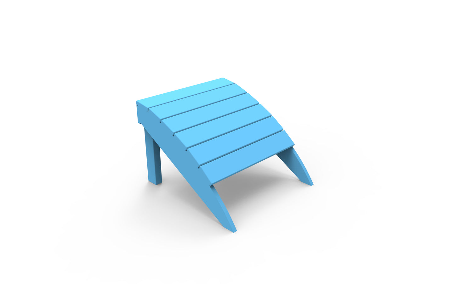 Seaside Casual Recycled Plastic Adirondack Foot Stool - LEAD TIME TO SHIP 4 TO 6 WEEKS