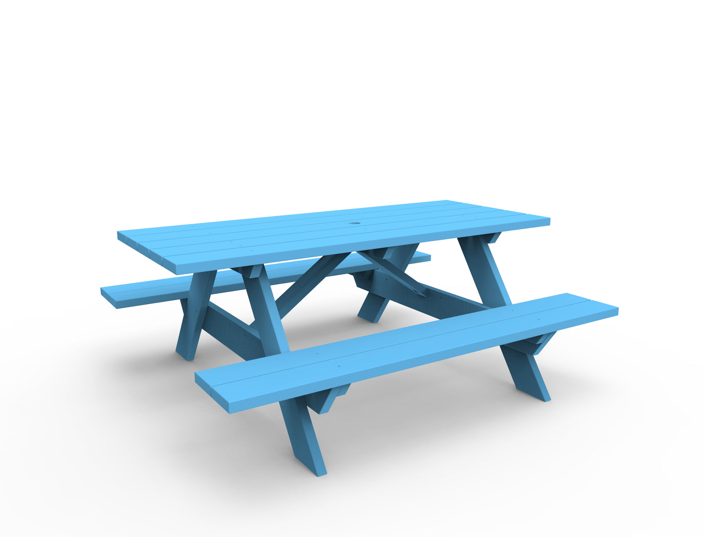 Seaside Casual Recycled Plastic Traditional Picnic Table - LEAD TIME TO SHIP 4 TO 6 WEEKS