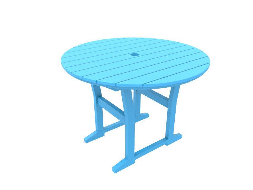 Seaside Casual Recycled Plastic Coastline Cafe Round Dining Table - LEAD TIME TO SHIP 2 TO 4 WEEKS