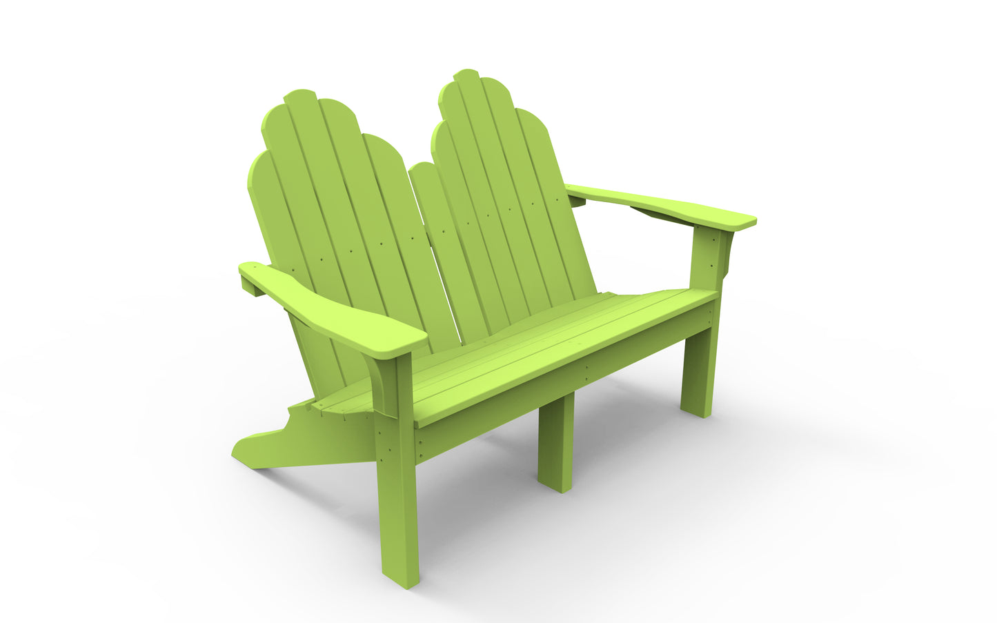 Seaside Casual Recycled Plastic Adirondack Classic Love Seat - LEAD TIME TO SHIP 2 TO 4 WEEKS