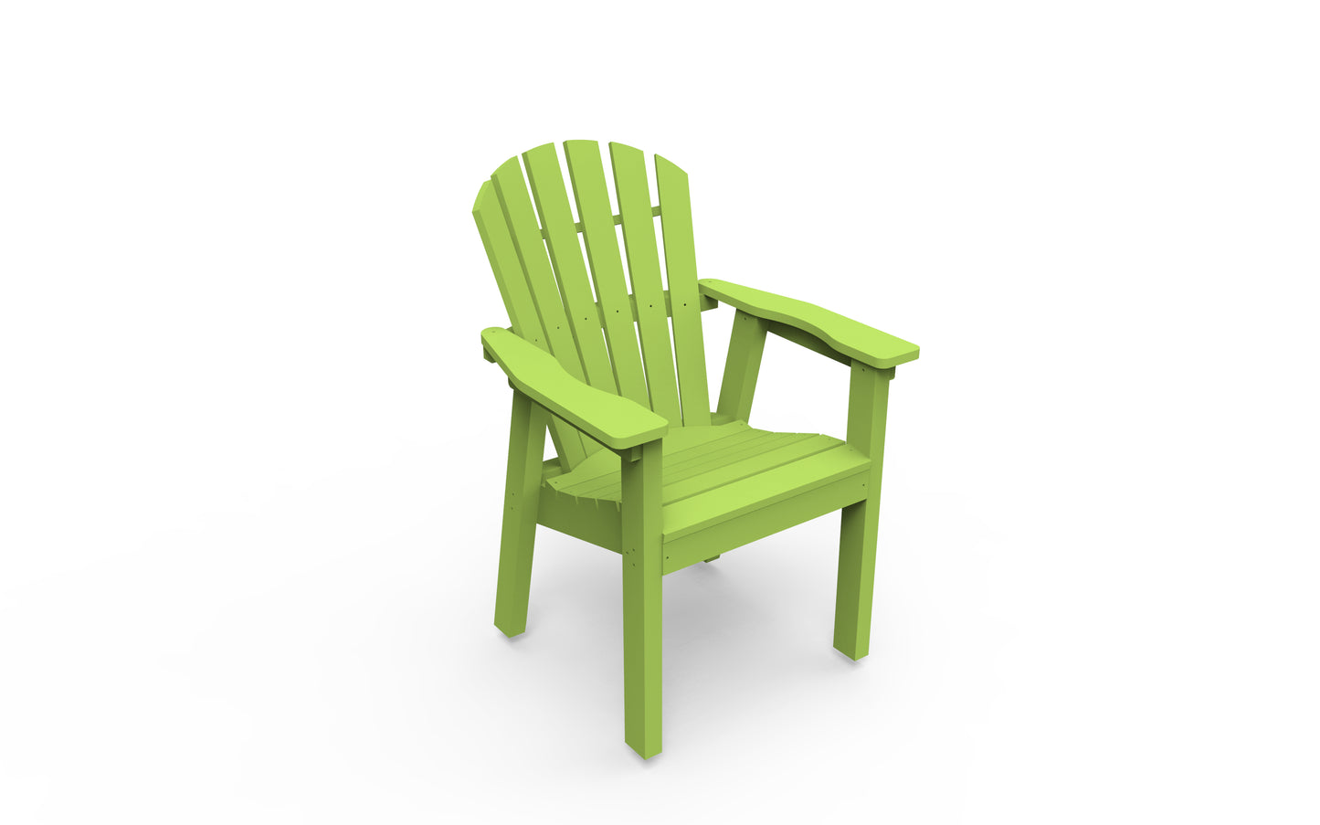 Seaside Casual Recycled Plastic Adirondack Shellback Dining Chair - LEAD TIME TO SHIP 4 TO 6 WEEKS
