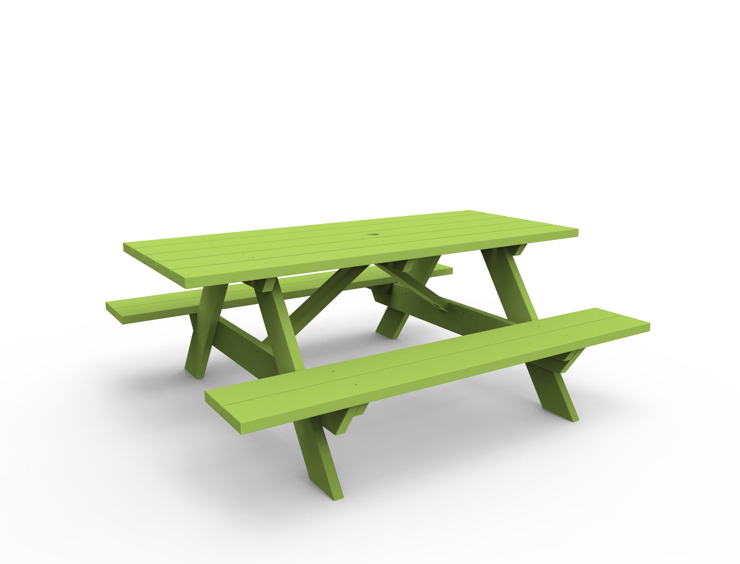Seaside Casual Recycled Plastic Traditional Picnic Table - LEAD TIME TO SHIP 4 TO 6 WEEKS