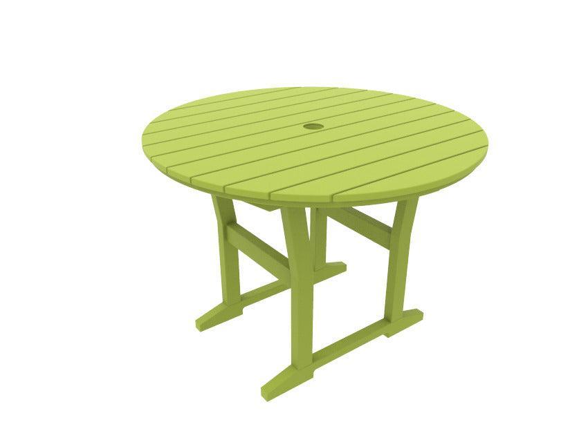 Seaside Casual Recycled Plastic Coastline Cafe Round Dining Table - LEAD TIME TO SHIP 2 TO 4 WEEKS