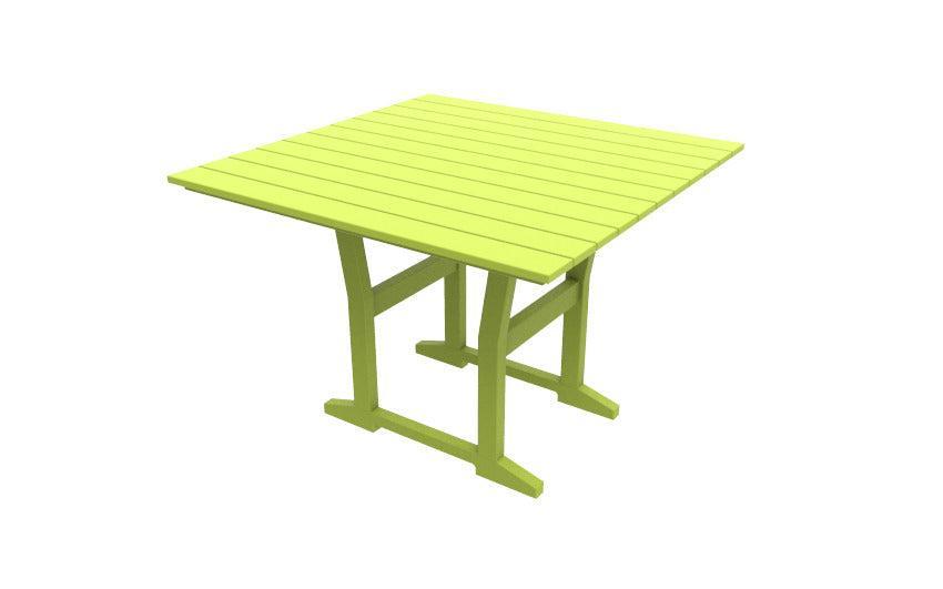Seaside Casual Recycled Plastic Coastline Cafe Square Dining Table - LEAD TIME TO SHIP 2 TO 4 WEEKS