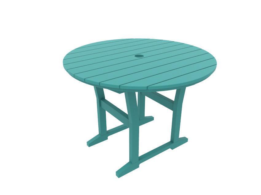 Seaside Casual Recycled Plastic Coastline Cafe Round Dining Table - LEAD TIME TO SHIP 2 TO 4 WEEKS