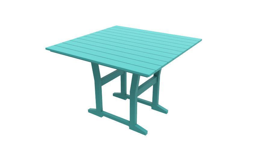 Seaside Casual Recycled Plastic Coastline Cafe Square Dining Table - LEAD TIME TO SHIP 2 TO 4 WEEKS