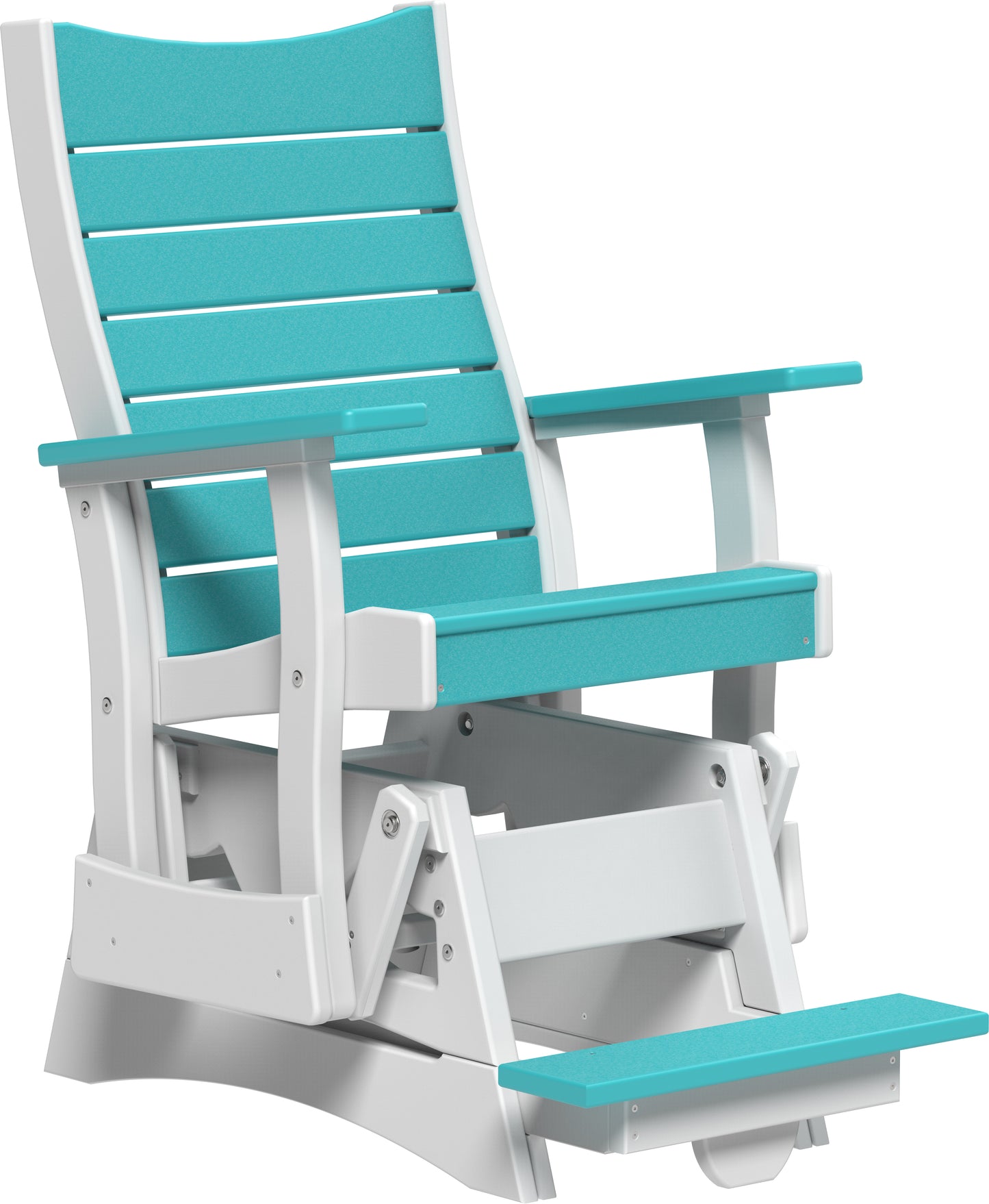 LuxCraft Recycled Plastic 2' Contour Balcony Glider - LEAD TIME TO SHIP 7 BUSINESS DAYS OR LESS