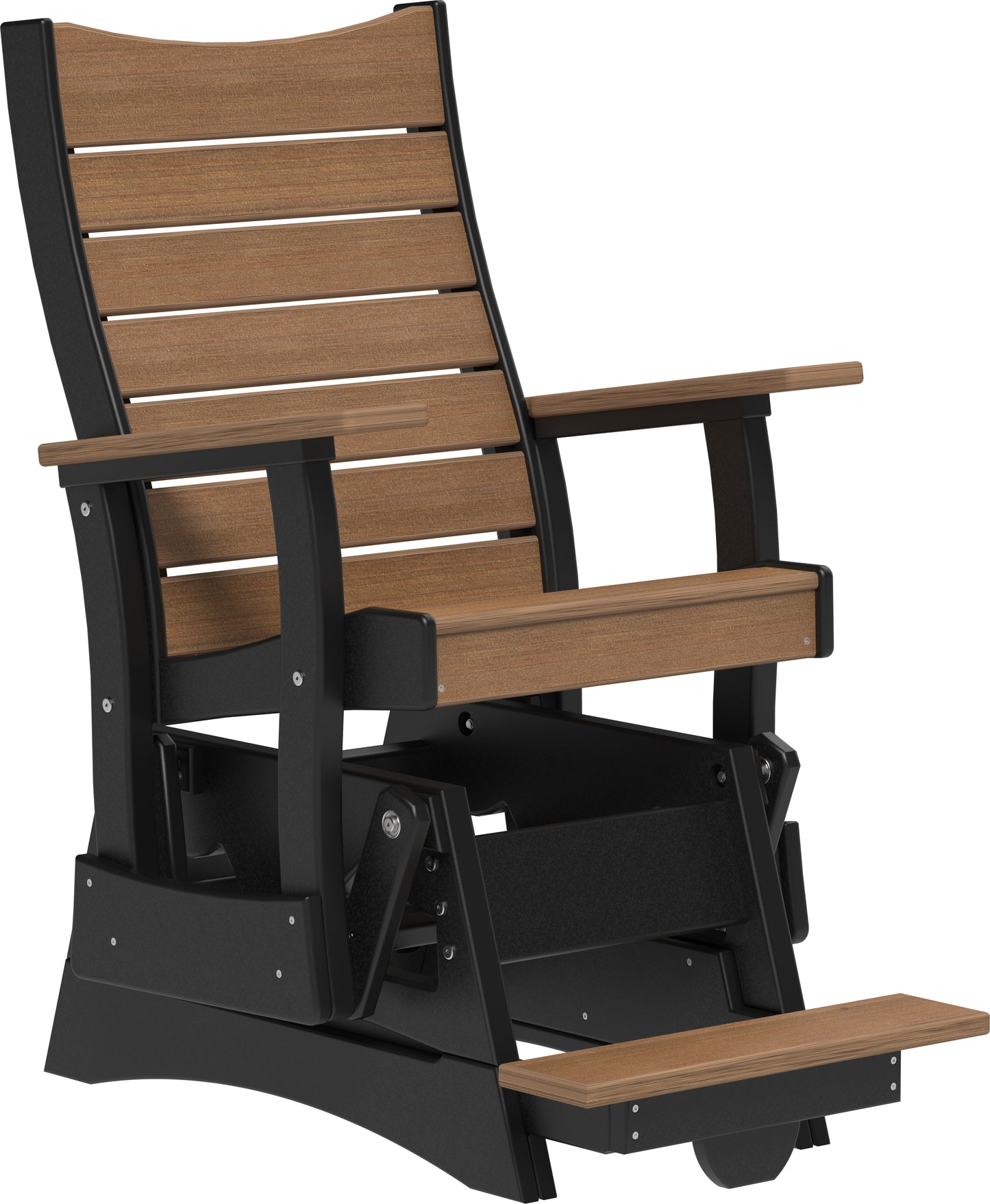 LuxCraft Recycled Plastic 2' Contour Balcony Glider - LEAD TIME TO SHIP 7 BUSINESS DAYS OR LESS