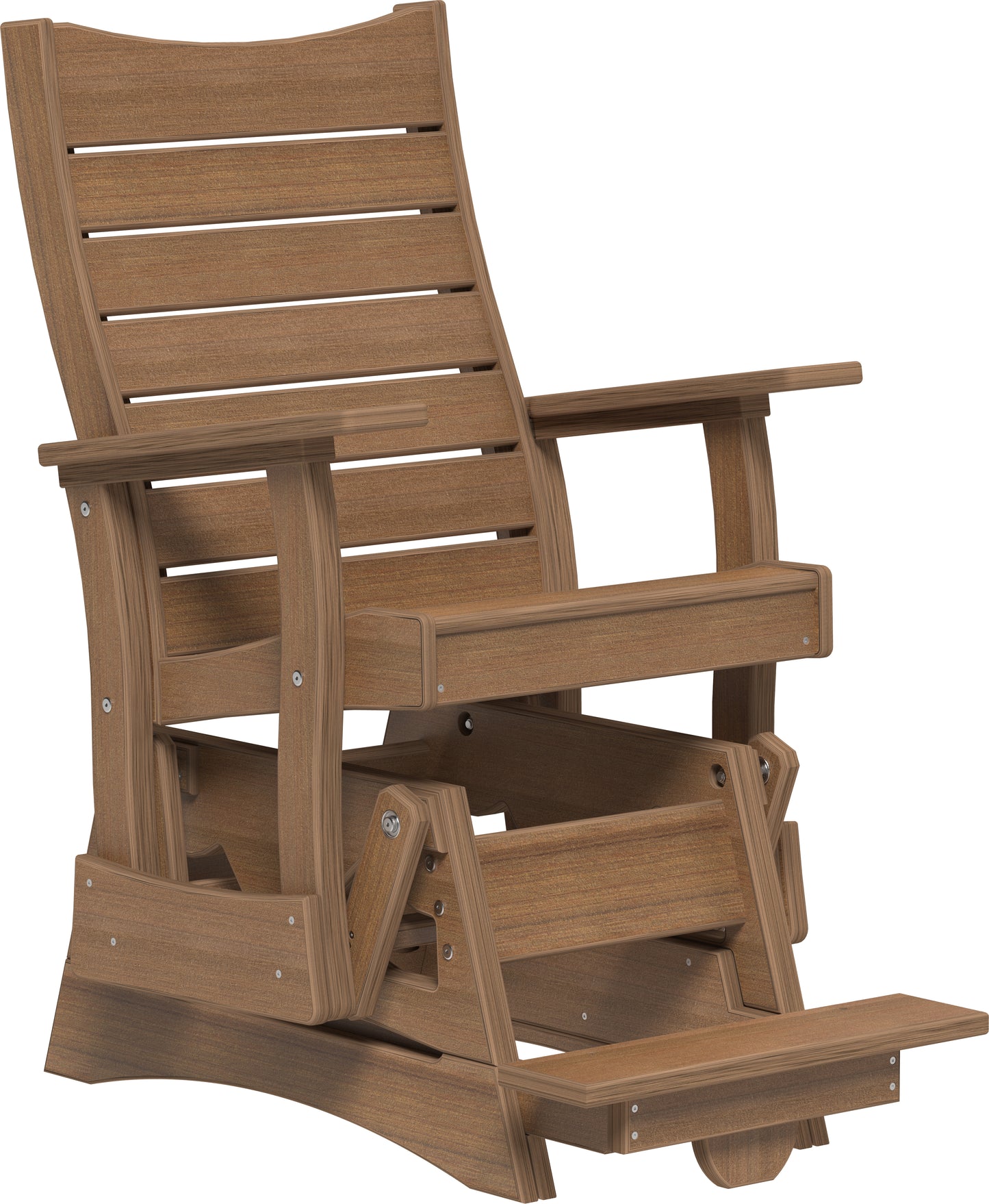 LuxCraft Recycled Plastic 2' Contour Balcony Glider - LEAD TIME TO SHIP 7 BUSINESS DAYS OR LESS