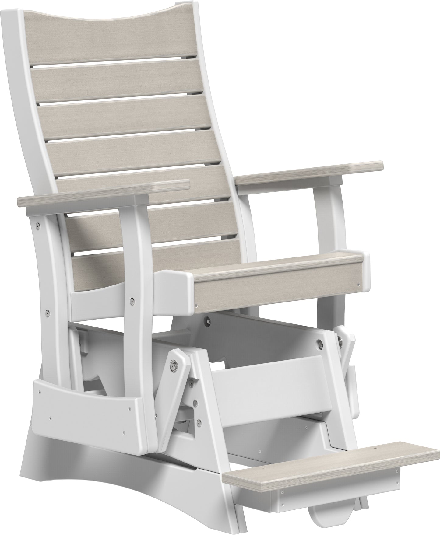 LuxCraft Recycled Plastic 2' Contour Balcony Glider - LEAD TIME TO SHIP 7 BUSINESS DAYS OR LESS