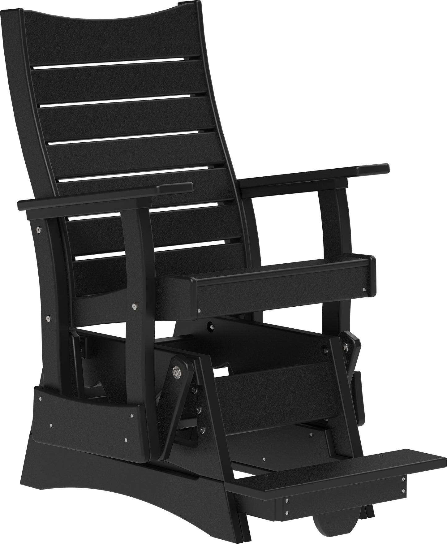 LuxCraft Recycled Plastic 2' Contour Balcony Glider - LEAD TIME TO SHIP 7 BUSINESS DAYS OR LESS