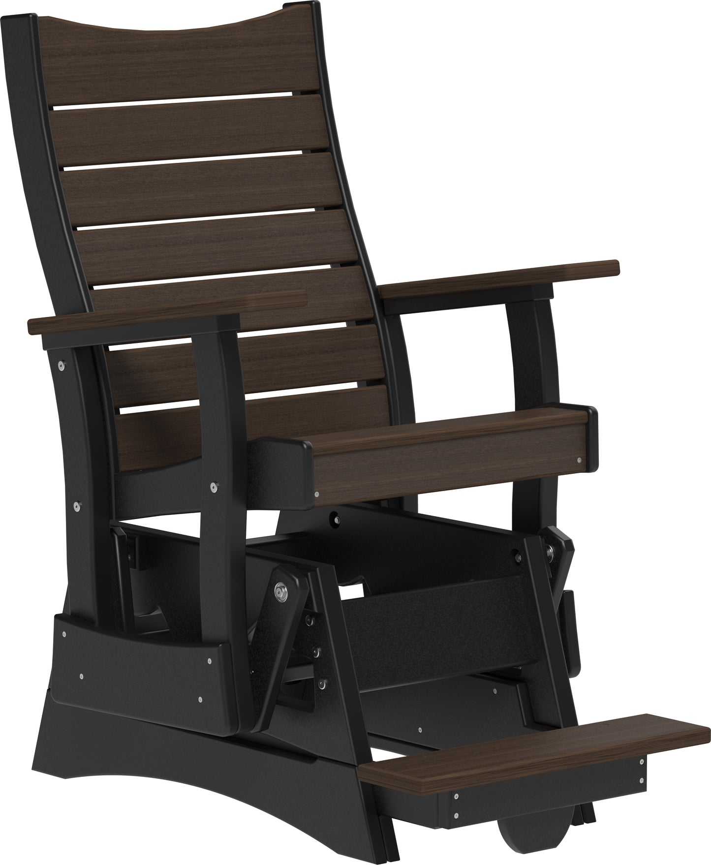 LuxCraft Recycled Plastic 2' Contour Balcony Glider - LEAD TIME TO SHIP 7 BUSINESS DAYS OR LESS