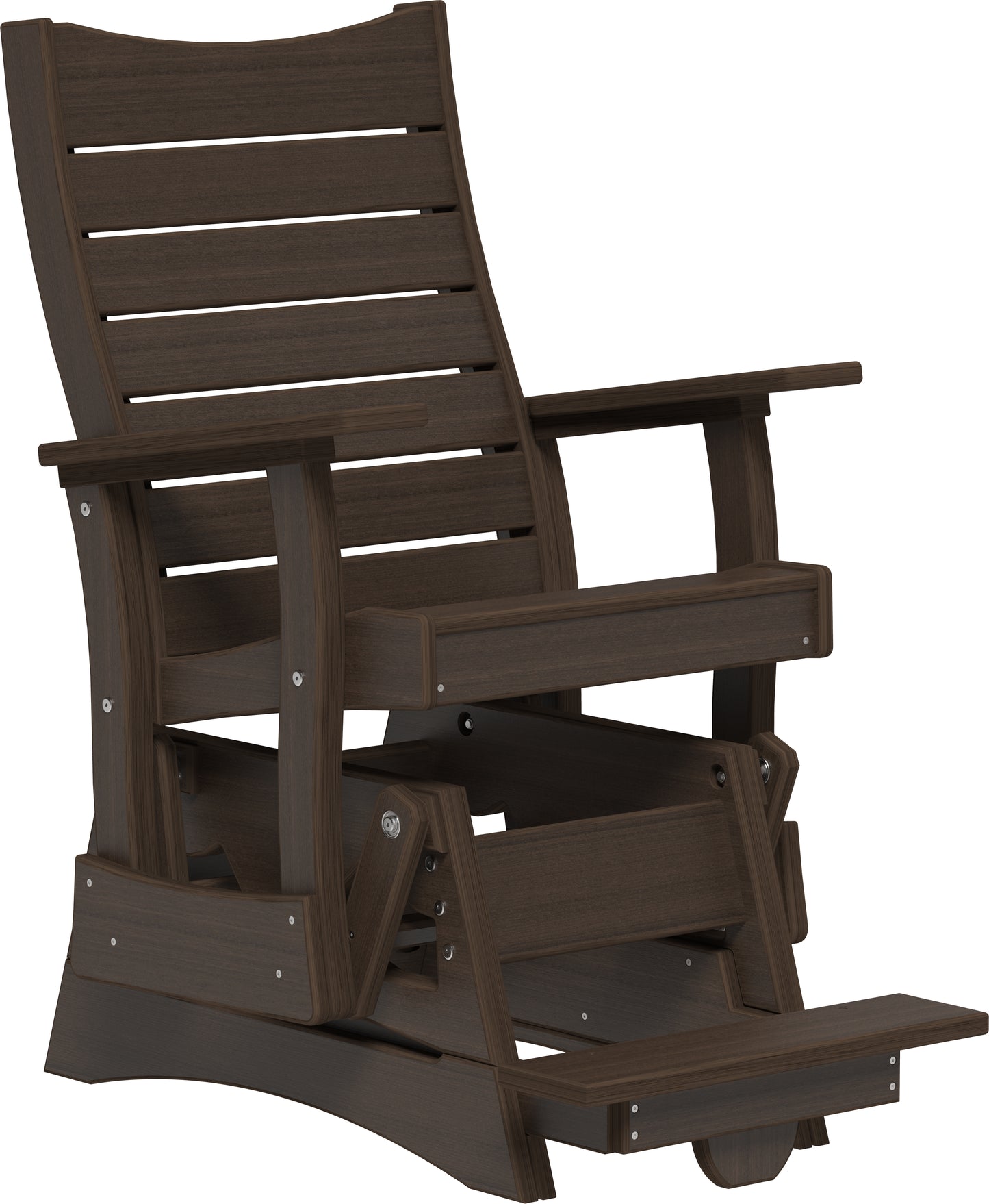 LuxCraft Recycled Plastic 2' Contour Balcony Glider - LEAD TIME TO SHIP 7 BUSINESS DAYS OR LESS