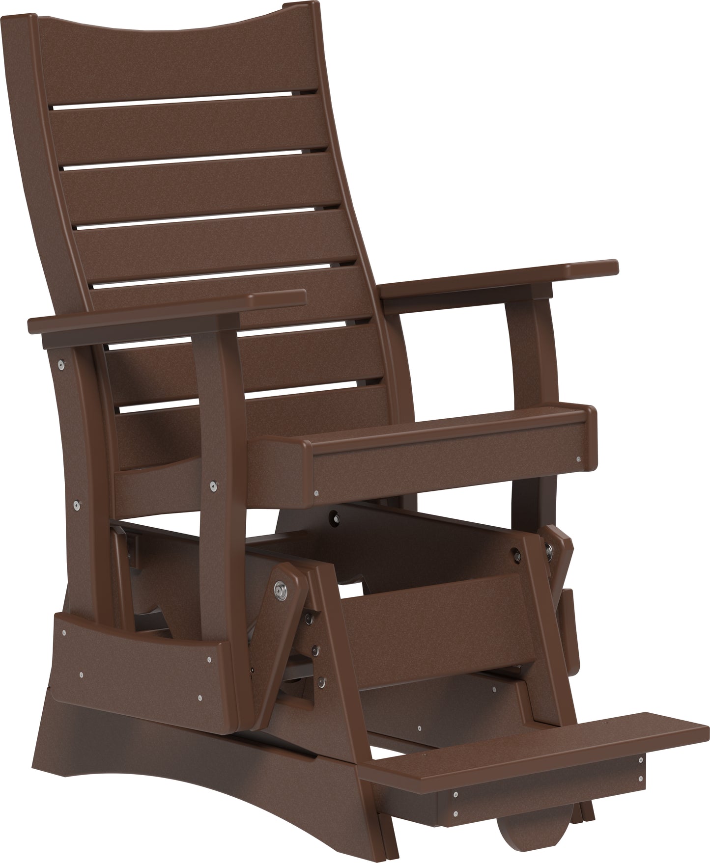 LuxCraft Recycled Plastic 2' Contour Balcony Glider - LEAD TIME TO SHIP 7 BUSINESS DAYS OR LESS