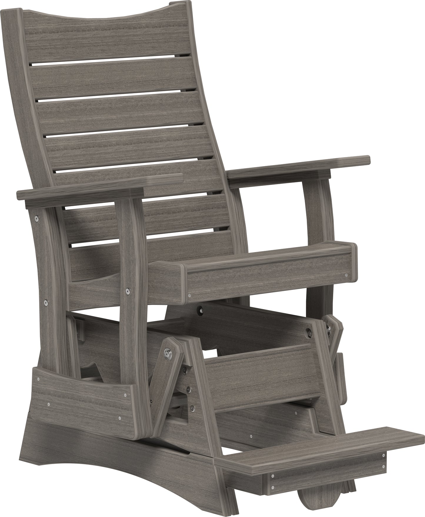 LuxCraft Recycled Plastic 2' Contour Balcony Glider - LEAD TIME TO SHIP 7 BUSINESS DAYS OR LESS