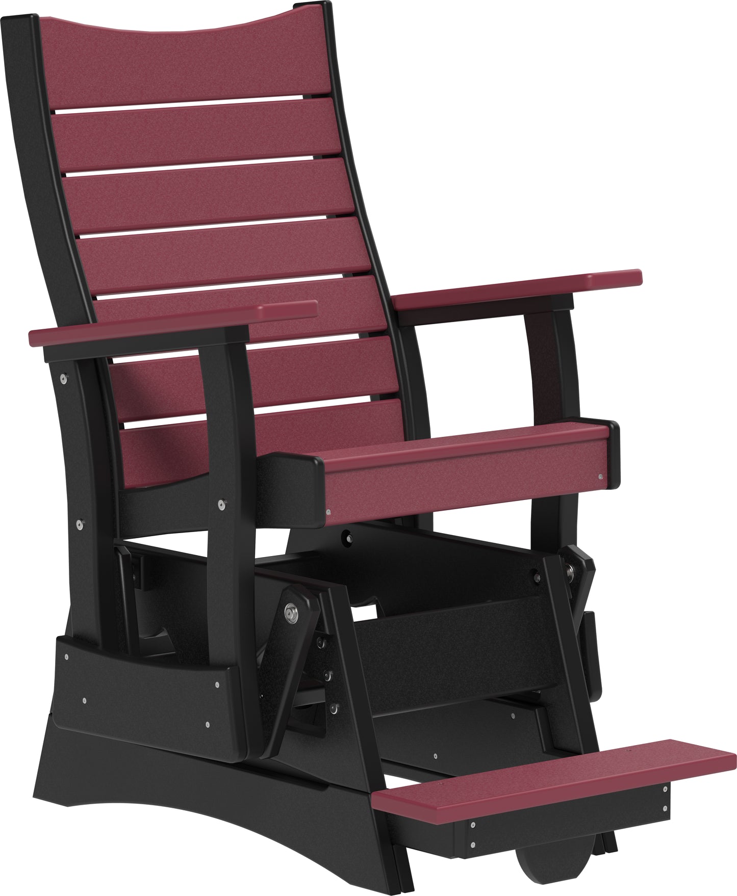 LuxCraft Recycled Plastic 2' Contour Balcony Glider - LEAD TIME TO SHIP 7 BUSINESS DAYS OR LESS