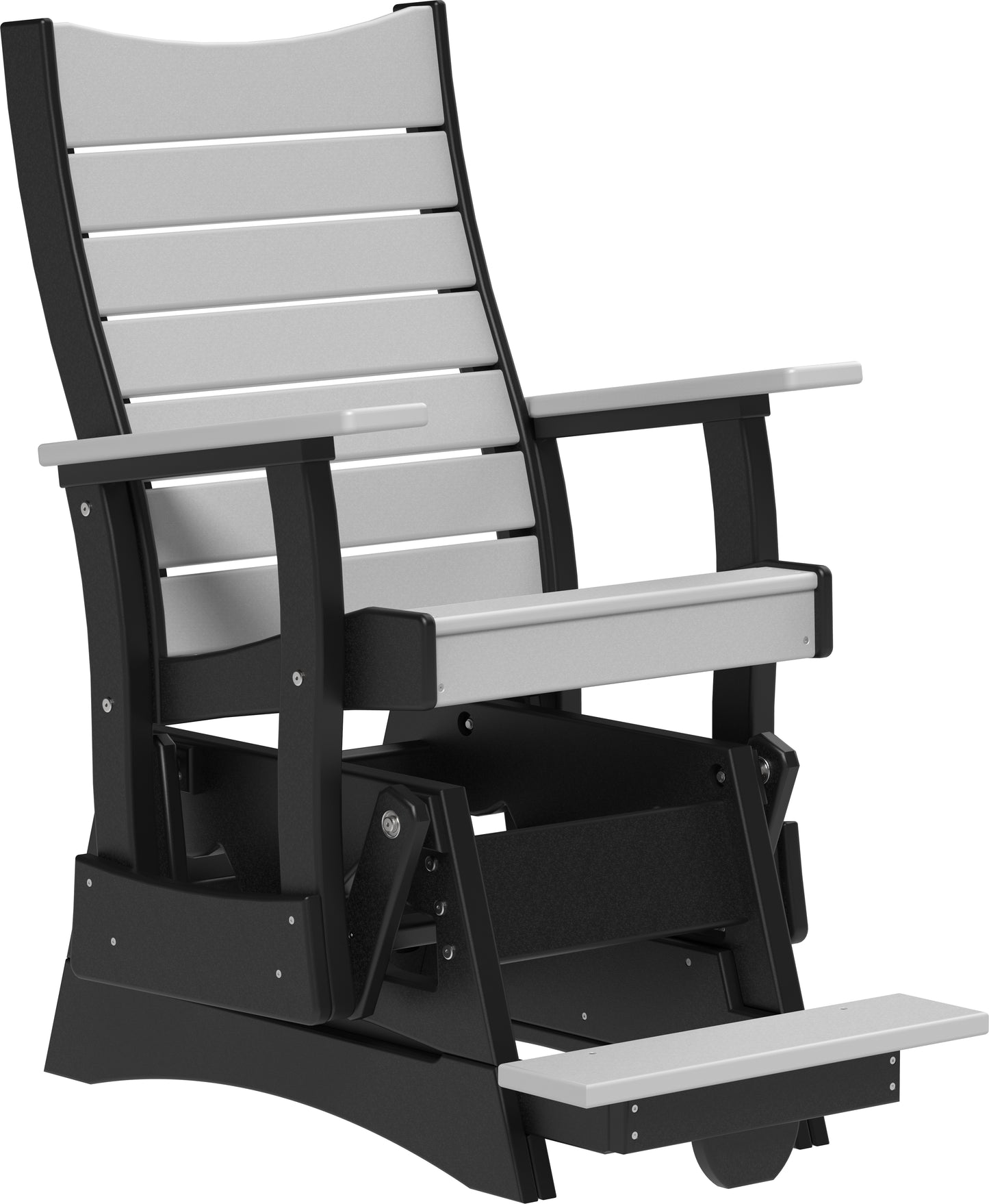 LuxCraft Recycled Plastic 2' Contour Balcony Glider - LEAD TIME TO SHIP 7 BUSINESS DAYS OR LESS