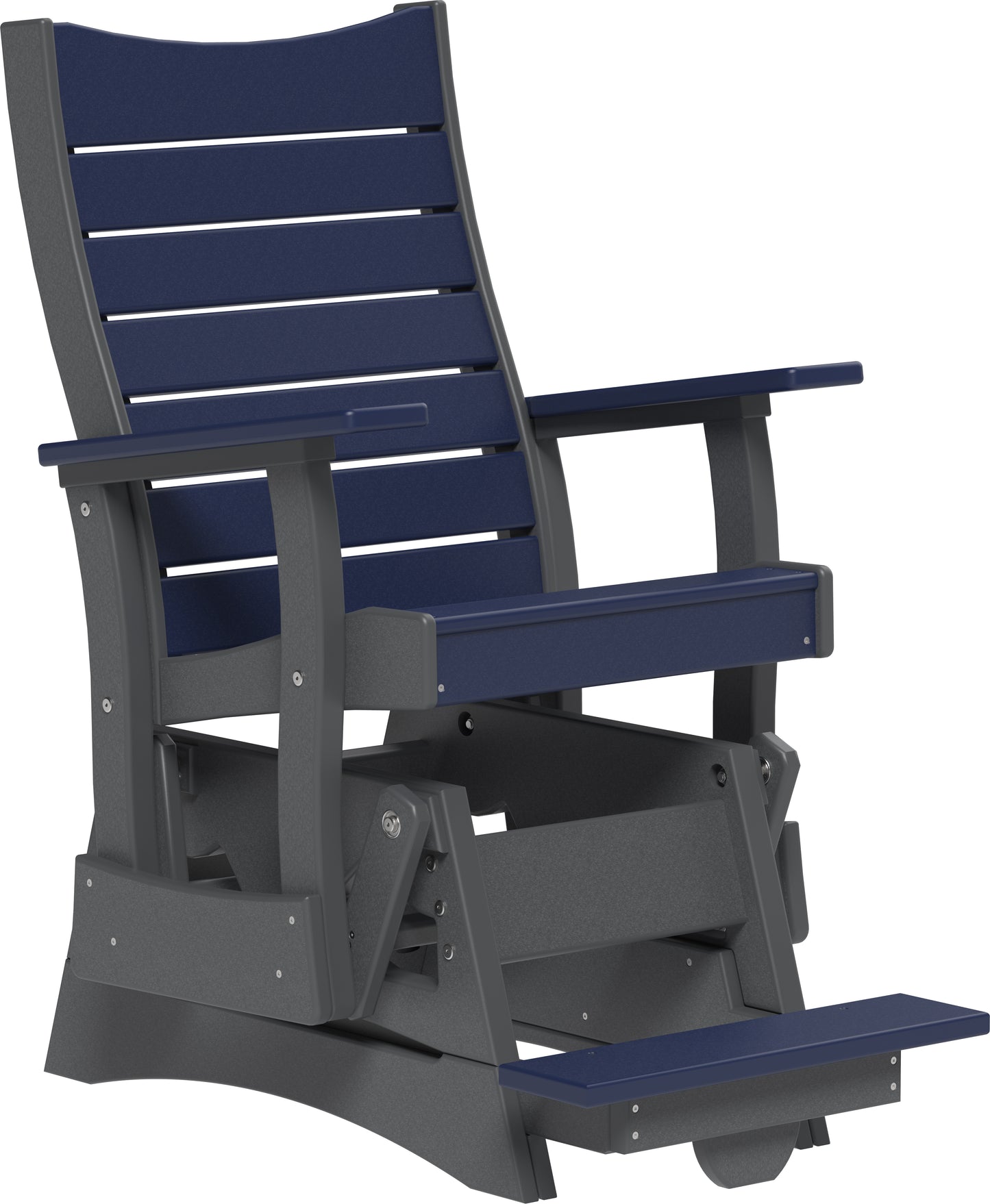 LuxCraft Recycled Plastic 2' Contour Balcony Glider - LEAD TIME TO SHIP 7 BUSINESS DAYS OR LESS