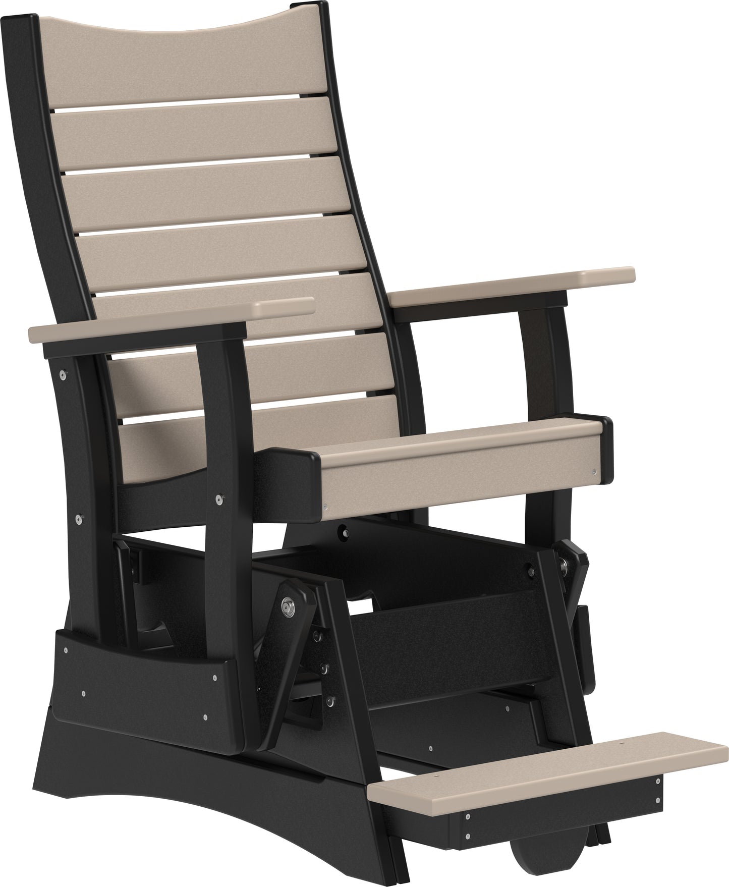 LuxCraft Recycled Plastic 2' Contour Balcony Glider - LEAD TIME TO SHIP 7 BUSINESS DAYS OR LESS