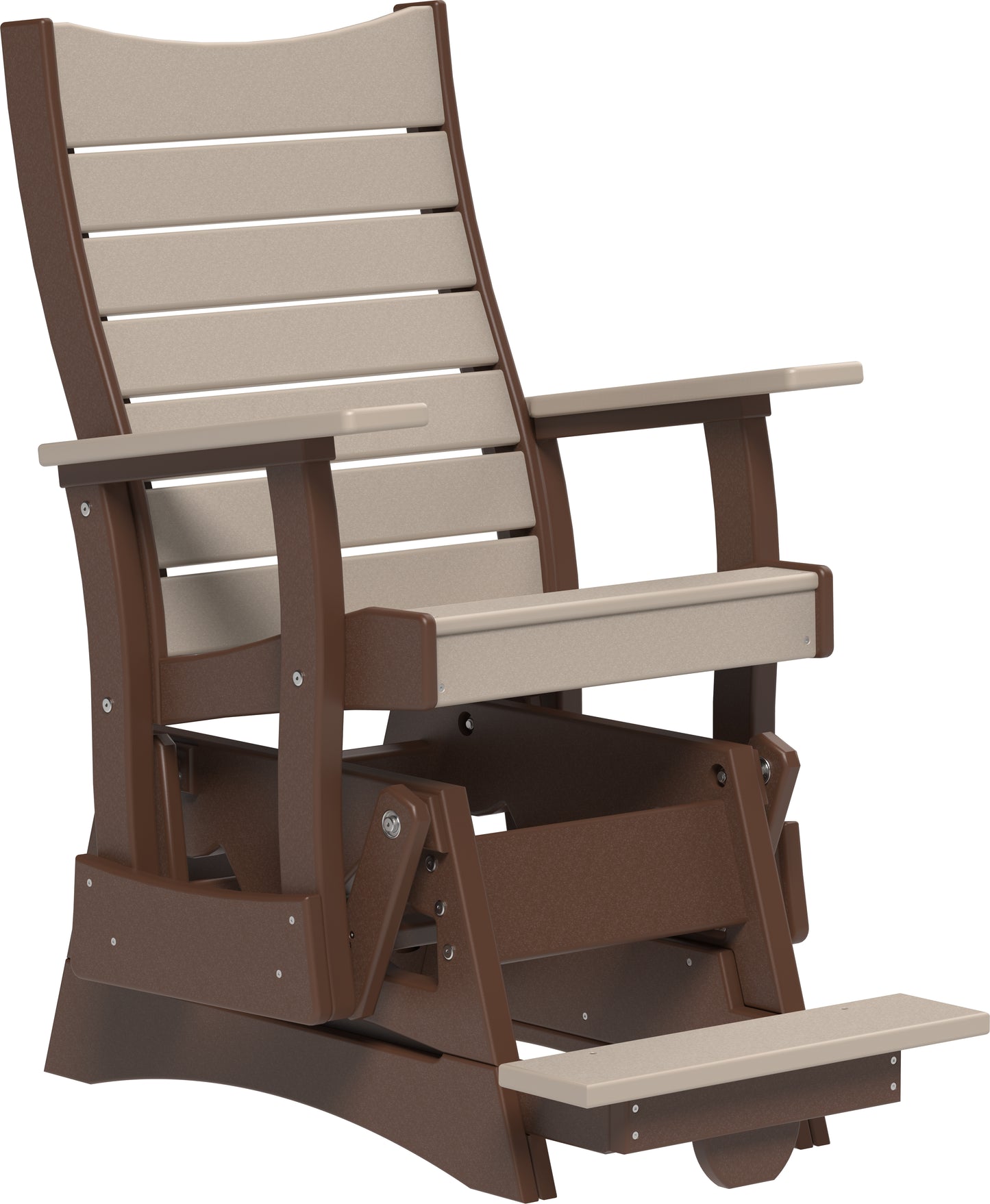 LuxCraft Recycled Plastic 2' Contour Balcony Glider - LEAD TIME TO SHIP 7 BUSINESS DAYS OR LESS