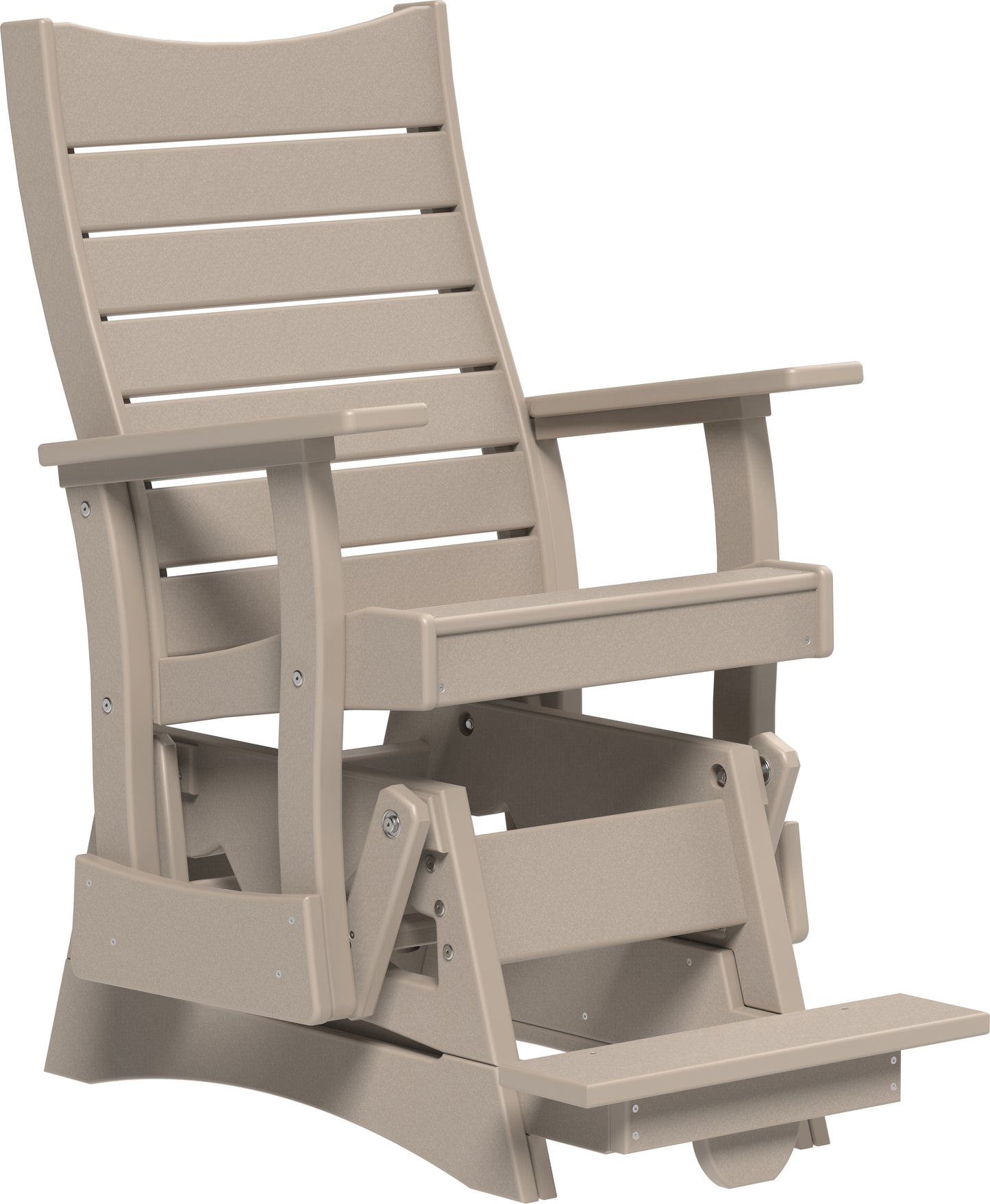 LuxCraft Recycled Plastic 2' Contour Balcony Glider - LEAD TIME TO SHIP 7 BUSINESS DAYS OR LESS