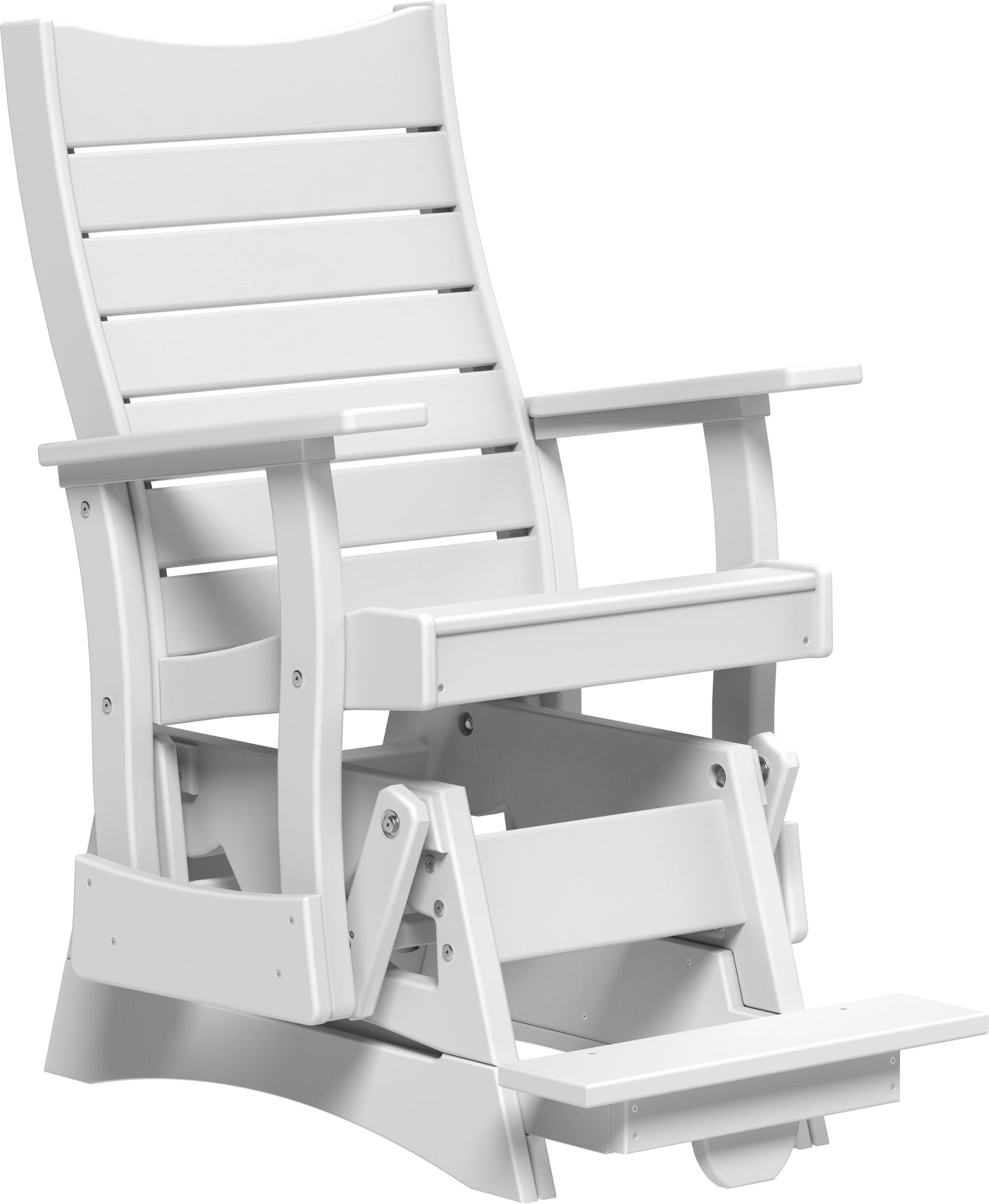 LuxCraft Recycled Plastic 2' Contour Balcony Glider - LEAD TIME TO SHIP 7 BUSINESS DAYS OR LESS