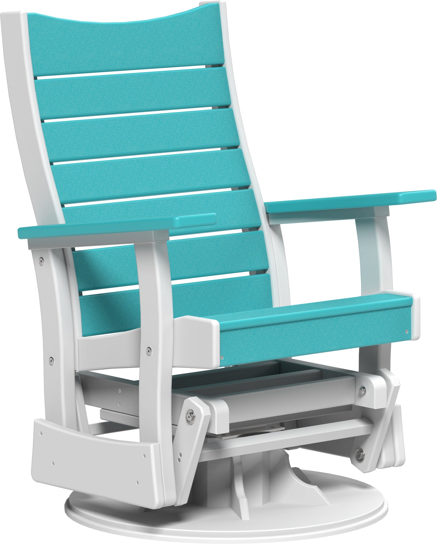 LuxCraft Recycled Plastic 2' Contour Swivel Glider - LEAD TIME TO SHIP 7 BUSINESS DAYS OR LESS