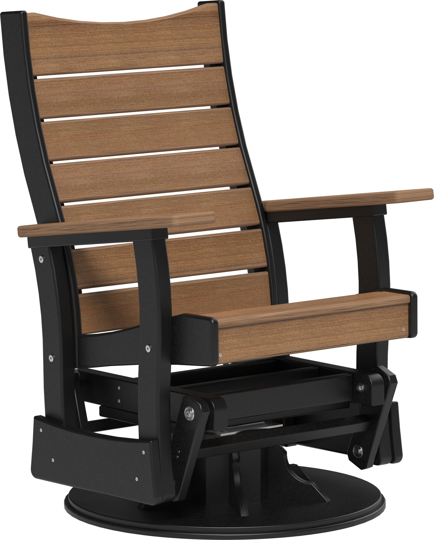 LuxCraft Recycled Plastic 2' Contour Swivel Glider - LEAD TIME TO SHIP 7 BUSINESS DAYS OR LESS