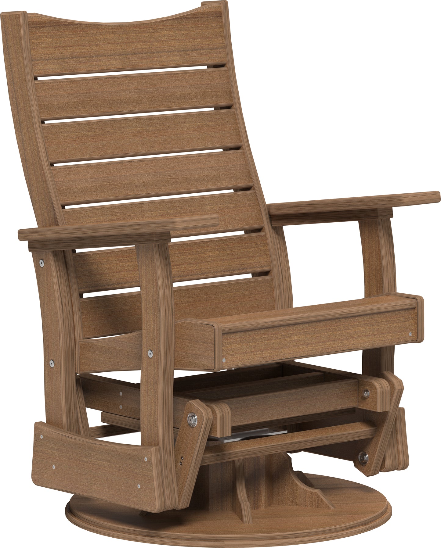 LuxCraft Recycled Plastic 2' Contour Swivel Glider - LEAD TIME TO SHIP 7 BUSINESS DAYS OR LESS