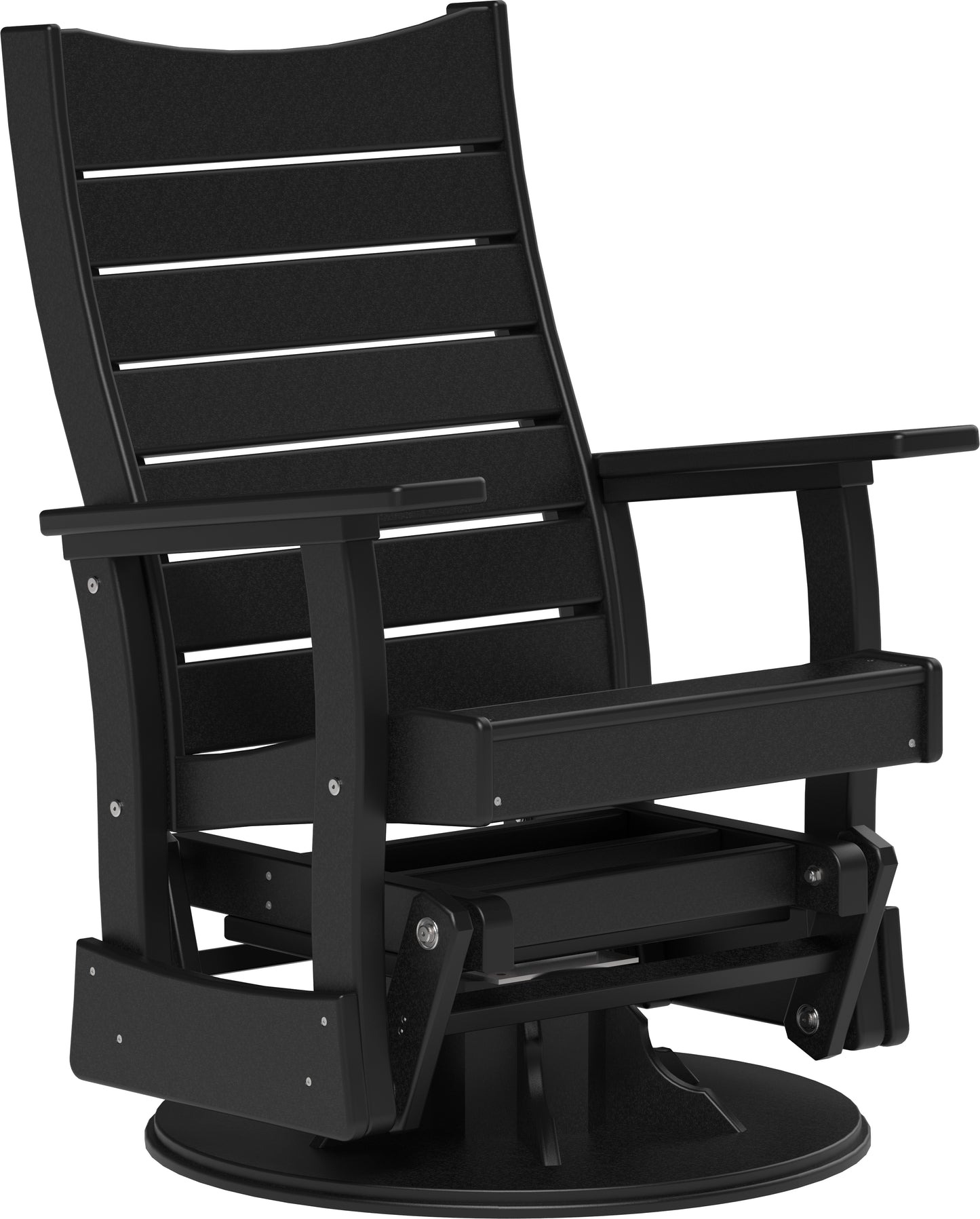 LuxCraft Recycled Plastic 2' Contour Swivel Glider - LEAD TIME TO SHIP 7 BUSINESS DAYS OR LESS