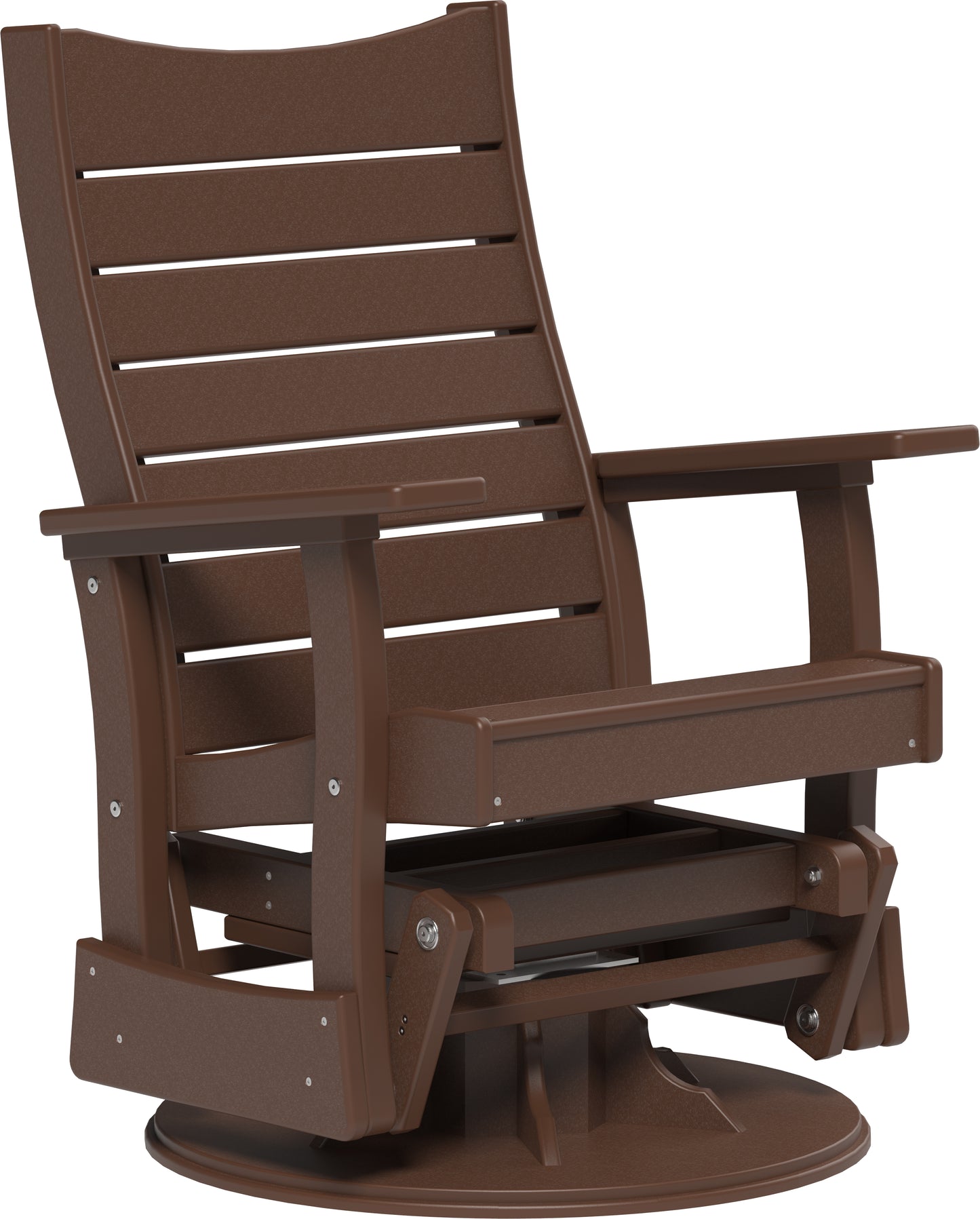 LuxCraft Recycled Plastic 2' Contour Swivel Glider - LEAD TIME TO SHIP 7 BUSINESS DAYS OR LESS