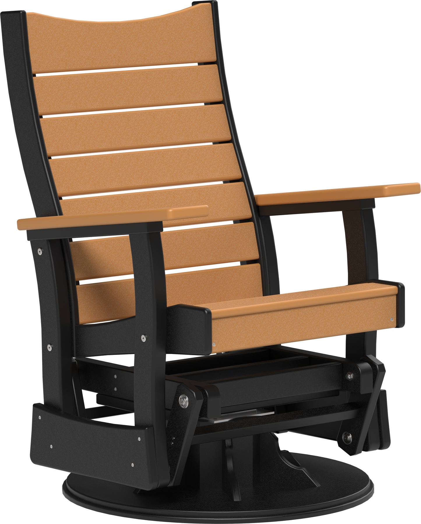 LuxCraft Recycled Plastic 2' Contour Swivel Glider - LEAD TIME TO SHIP 7 BUSINESS DAYS OR LESS