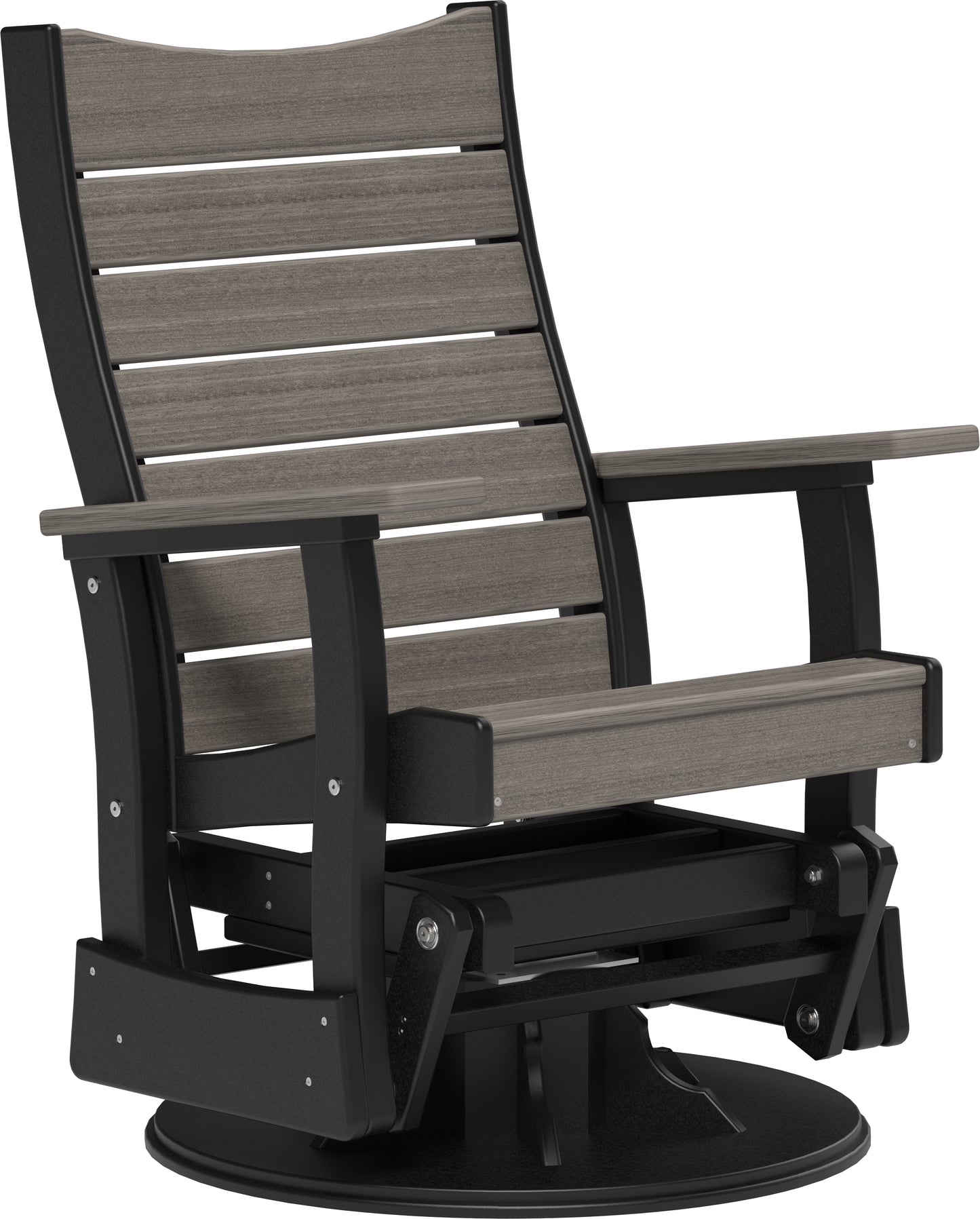 LuxCraft Recycled Plastic 2' Contour Swivel Glider - LEAD TIME TO SHIP 7 BUSINESS DAYS OR LESS