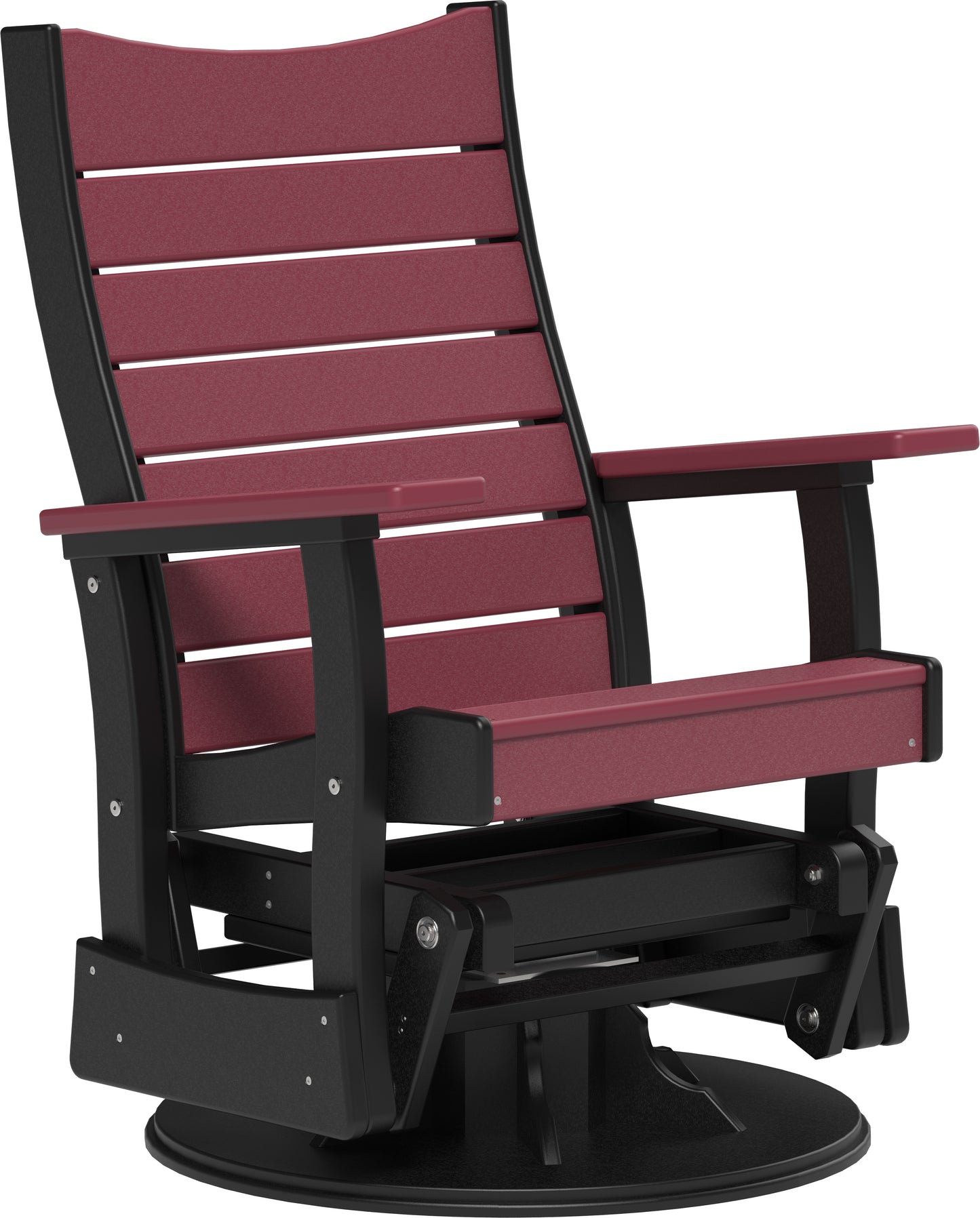 LuxCraft Recycled Plastic 2' Contour Swivel Glider - LEAD TIME TO SHIP 7 BUSINESS DAYS OR LESS