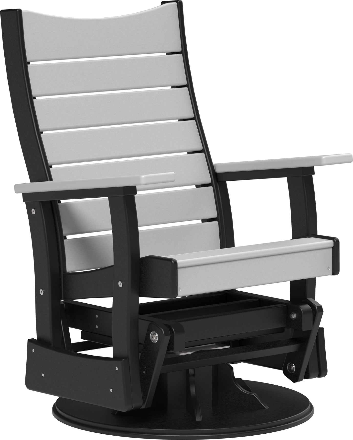 LuxCraft Recycled Plastic 2' Contour Swivel Glider - LEAD TIME TO SHIP 7 BUSINESS DAYS OR LESS