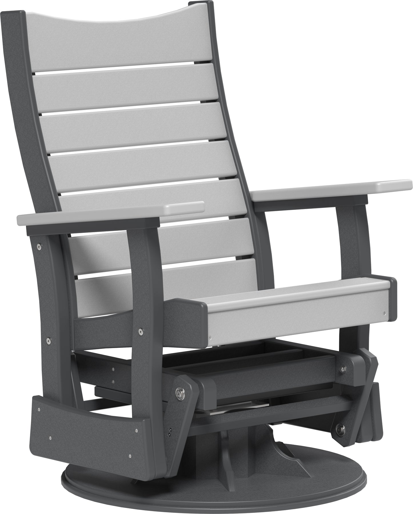 LuxCraft Recycled Plastic 2' Contour Swivel Glider - LEAD TIME TO SHIP 7 BUSINESS DAYS OR LESS