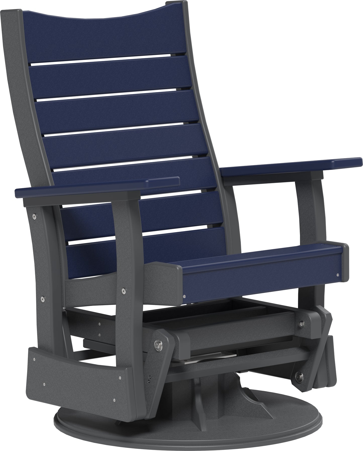 LuxCraft Recycled Plastic 2' Contour Swivel Glider - LEAD TIME TO SHIP 7 BUSINESS DAYS OR LESS