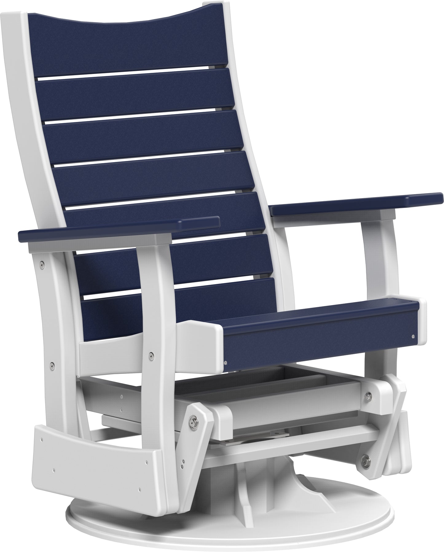 LuxCraft Recycled Plastic 2' Contour Swivel Glider - LEAD TIME TO SHIP 7 BUSINESS DAYS OR LESS